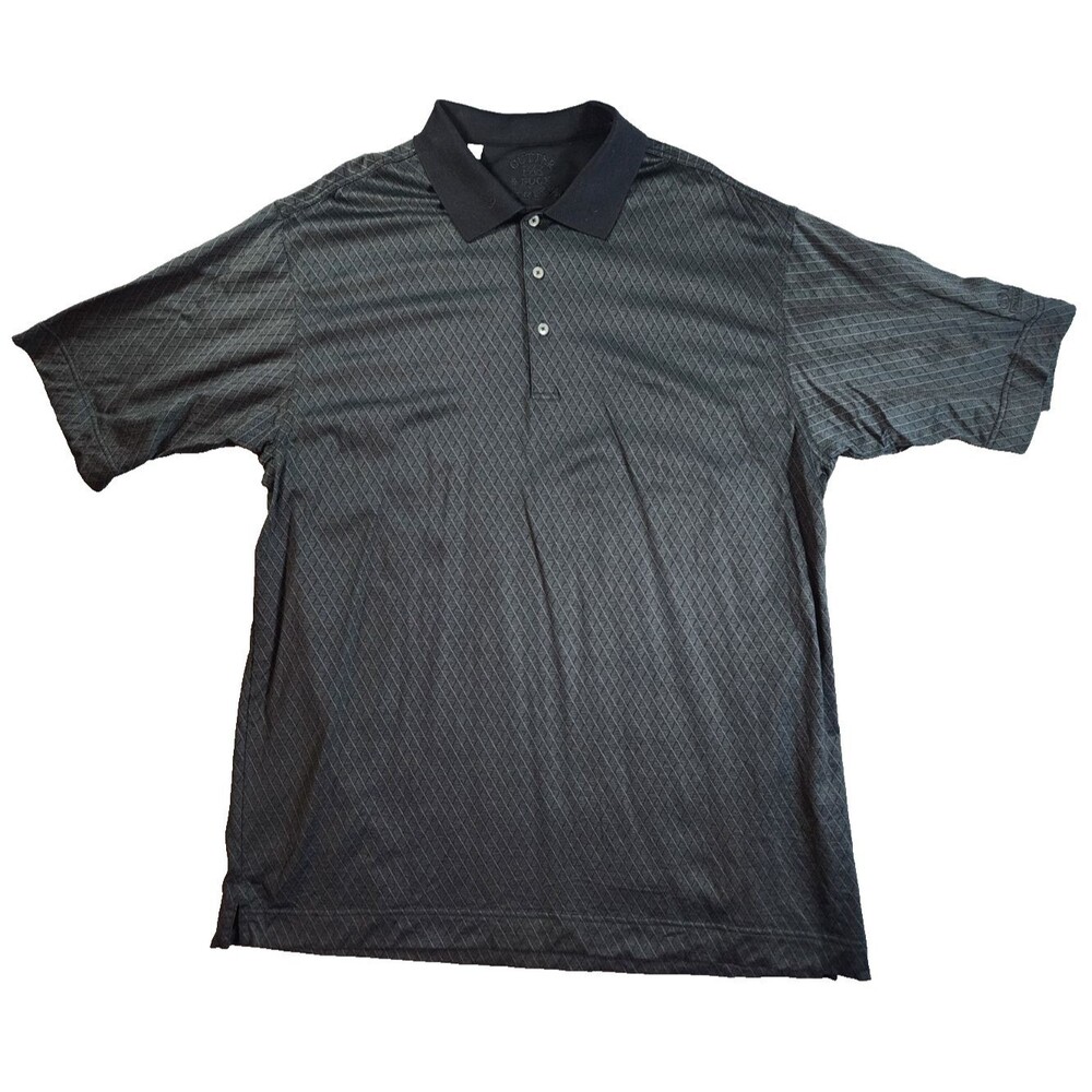 Cutter & Buck Men’s XL Toyota Financial Logo Black Polo Mercerized Cotton
